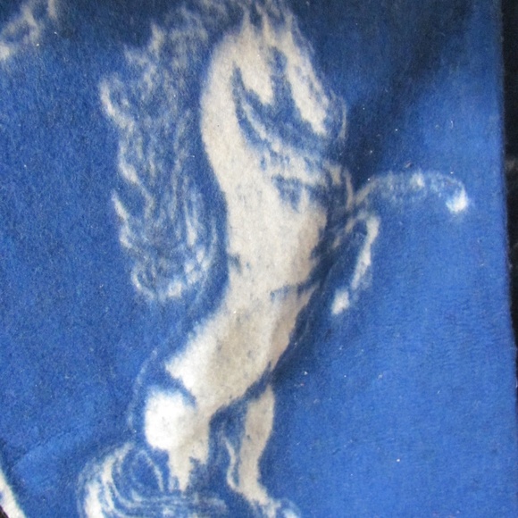 REVERSABLE Poncho with Horse Design  Measuring 41" - Picture 3 of 4